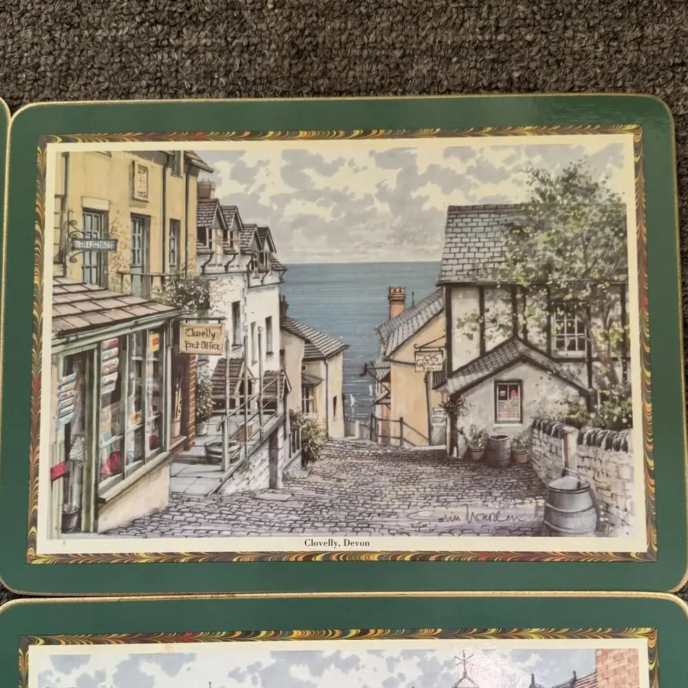 Cloverleaf England Placemats Set of 6 Towns in England 8.5x11.5 Colin Warden
